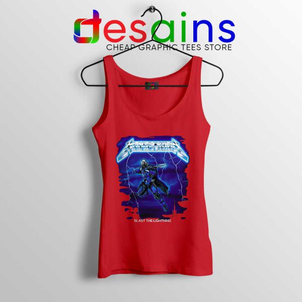 Mandalorian Ride the Lightning Red Tank Top The Mandalorian Tops