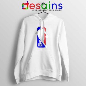 NBA Logo Kobe Bryant White Hoodie NBA Merch Mamba Hoodies