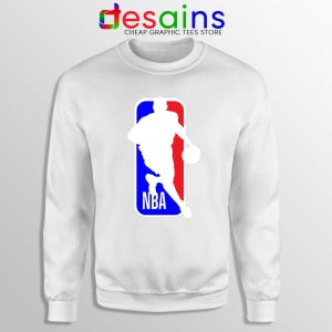 NBA Logo Kobe Bryant White Sweatshirt NBA Merch Mamba Sweaters