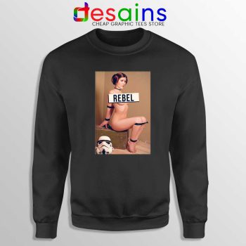 Naked Princess Leia Black Sweatshirt Star Wars Merch Sweaters