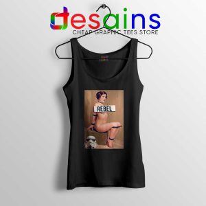 Naked Princess Leia Black Tank Top Star Wars Merch Tops