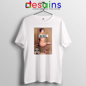 Naked Princess Leia Tshirt Star Wars Merch Tee Shirts S-3XL