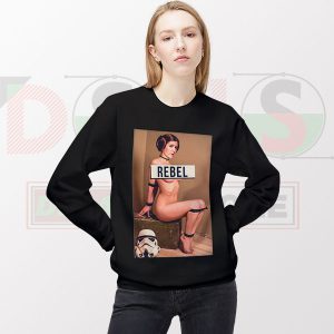 Naughty Naked Princess Leia Sweatshirt - Womens Black