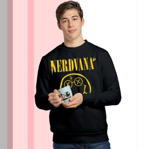 Nerd Origin Nerdvana Smiley Sweatshirt Nirvana Logo