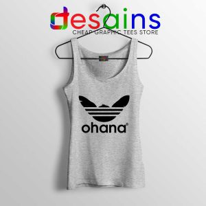 Ohana Three Stripes Sport Grey Tank Top Stitch Ohana Adidas Tops