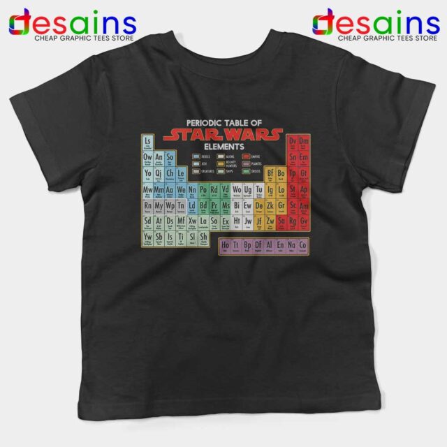 Periodic Table of Star Wars Kids Tshirt
