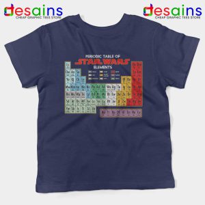 Periodic Table of Star Wars Navy Kids Tshirt Star Wars Youth Tees