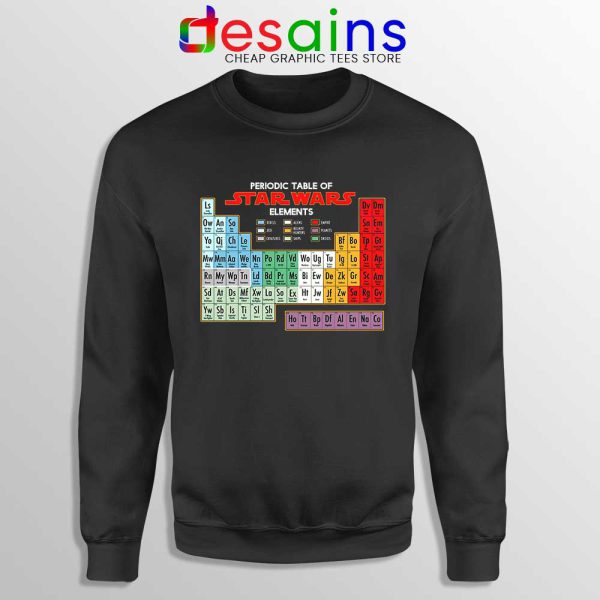 Periodic Table of Star Wars Sweatshirt Star Wars Merch Sweaters S-3XL