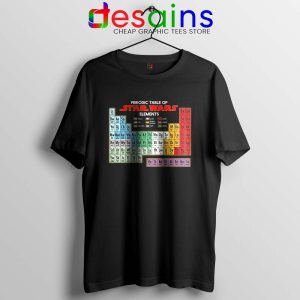 Periodic Table of Star Wars Tshirt Star Wars Merch Tee Shirts S-3XL