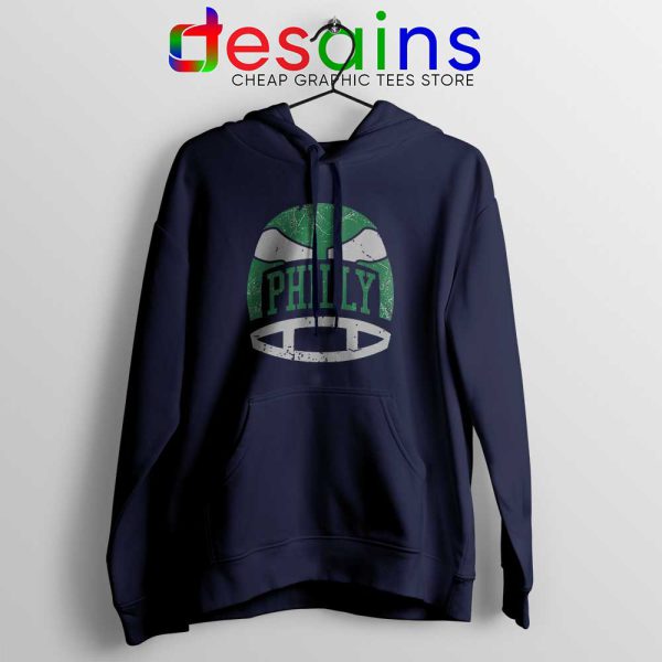 Philly Retro Helmet Navy Hoodie Philadelphia Eagles Hoodies