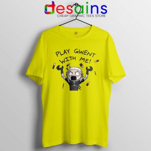 Play Gwent With Me Yellow Tshirt The Witcher 3 Wild Hunt Tees