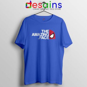 Spider Man The Amazing Face Blue Tshirt The North Face Tees