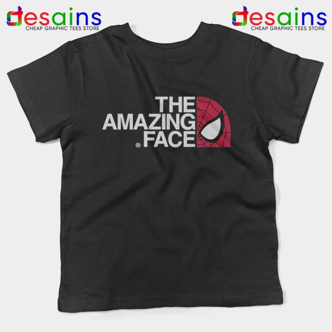 Spider Man The Amazing Face Kids Tshirt The North Face Tees Youth