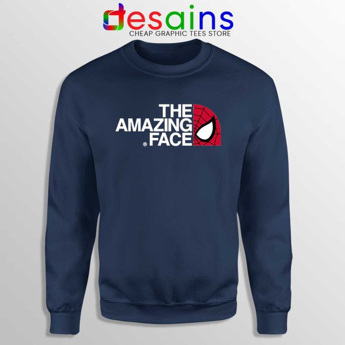 Spider Man The Amazing Face Navy Sweatshirt The North Face Sweater