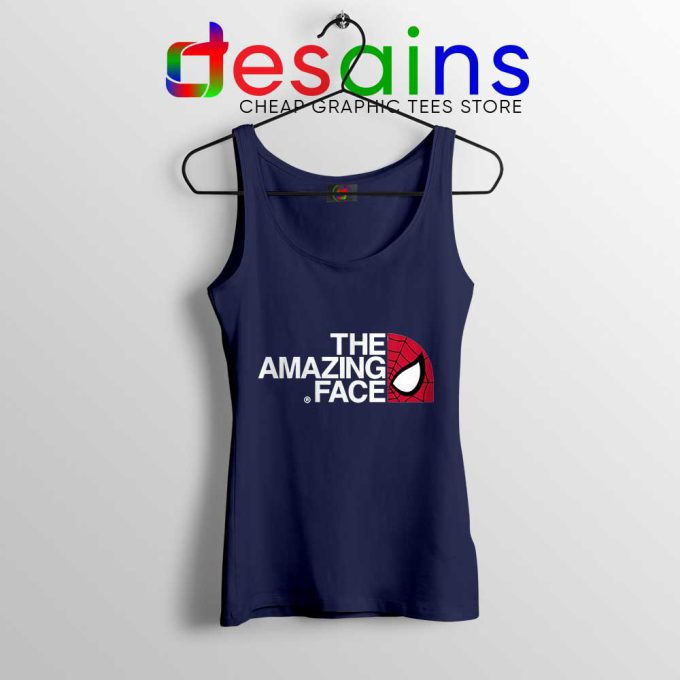 Spider Man The Amazing Face Navy Tank Top The North Face Tops