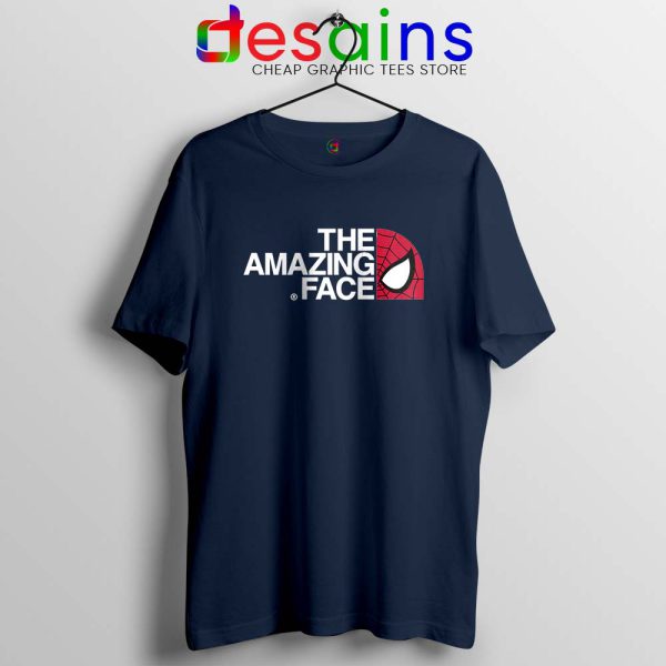 Spider Man The Amazing Face Navy Tshirt The North Face Tees