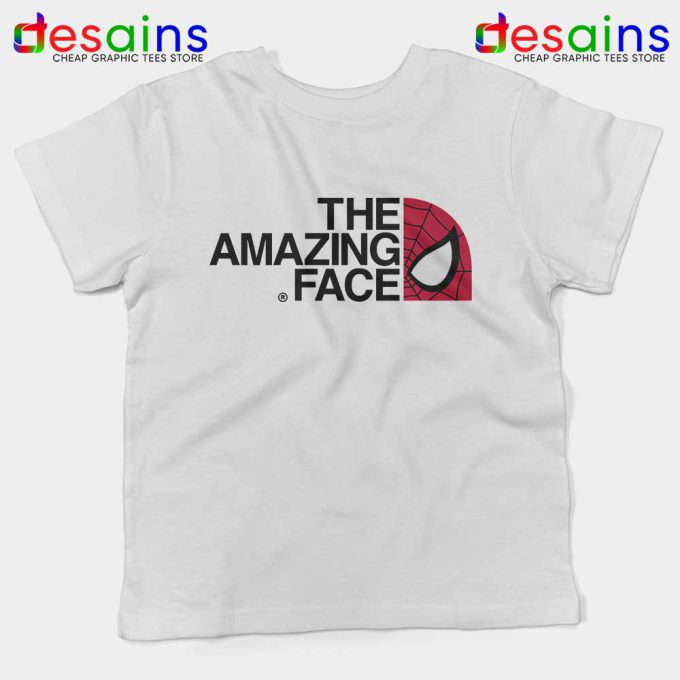 Spider Man The Amazing Face White Kids Tshirt The North Face Youth