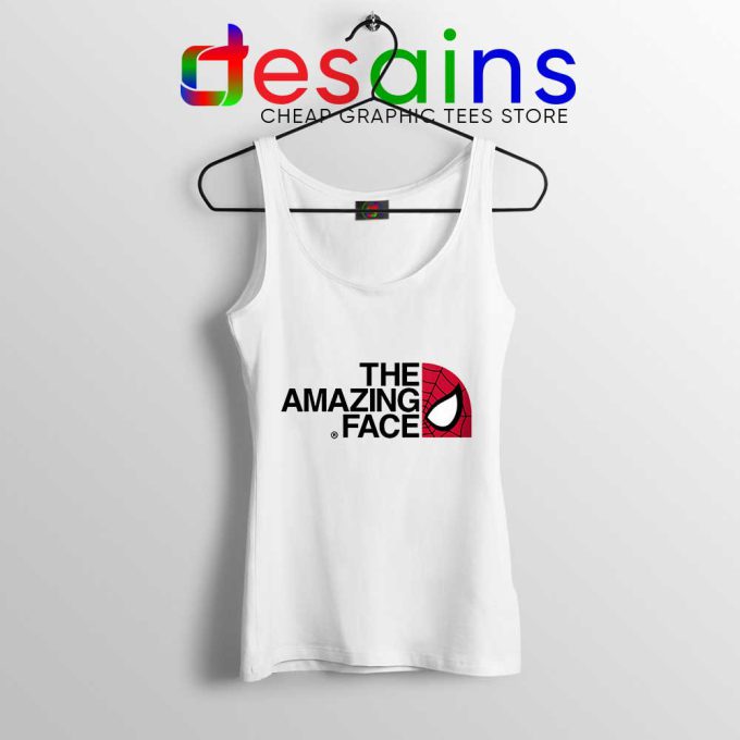 Spider Man The Amazing Face White Tank Top The North Face Tops