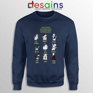 Star Paws Cat Lovers Navy Sweatshirt Star Wars Cats Sweaters