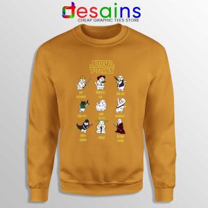 Star Paws Cat Lovers Orange Sweatshirt Star Wars Cats Sweaters