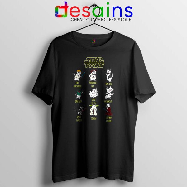 Star Paws Cat Lovers Tshirt Star Wars Cats Tee Shirts S-3XL