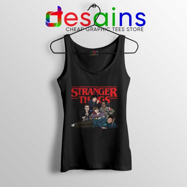 Stranger Club AV Black Tank Top Netflix Stranger Things Tops