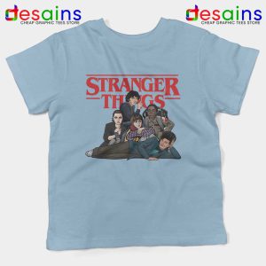 Stranger Club AV Light Blue Kids Tshirt Netflix Stranger Things Youth