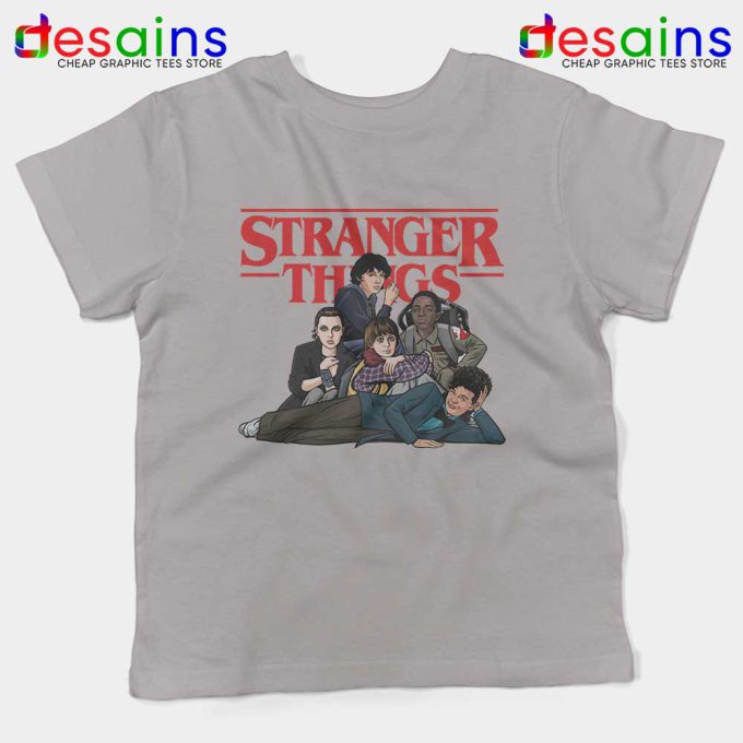 Stranger Club AV Light Grey Kids Tshirt Netflix Stranger Things Youth