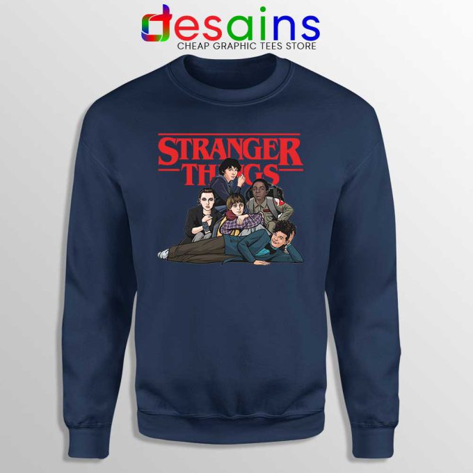 Stranger Club AV Navy Sweatshirt Netflix Stranger Things Sweaters
