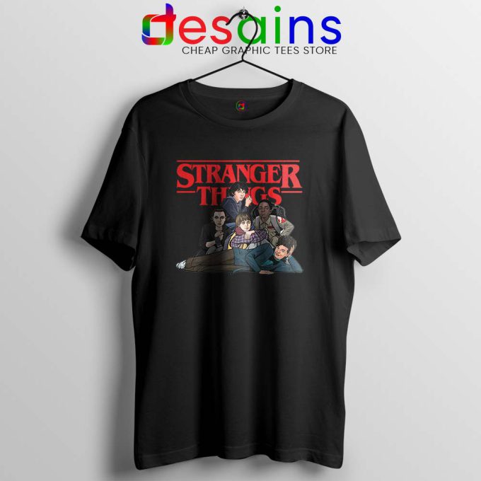 Stranger Club Black Tshirt Netflix Stranger Things Merch Tee Shirts