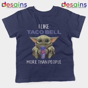 Taco Bell Baby Yoda Navy Kids Tshirt The Child Mandalorian Youth Tees