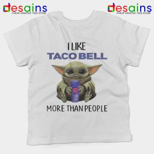 Taco Bell Baby Yoda White Kids Tshirt The Child Mandalorian Youth Tees