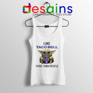 Taco Bell Baby Yoda White Tank Top The Child Mandalorian Tops