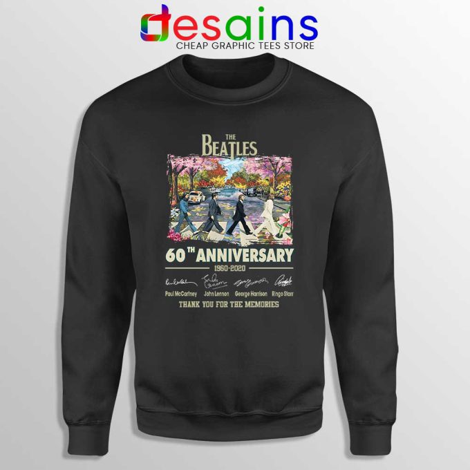 The Beatles 60th Anniversary Sweatshirt The Beatles Merch Sweaters