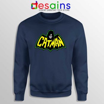 The Catman Peter Criss Navy Sweatshirt Kiss Band Sweaters
