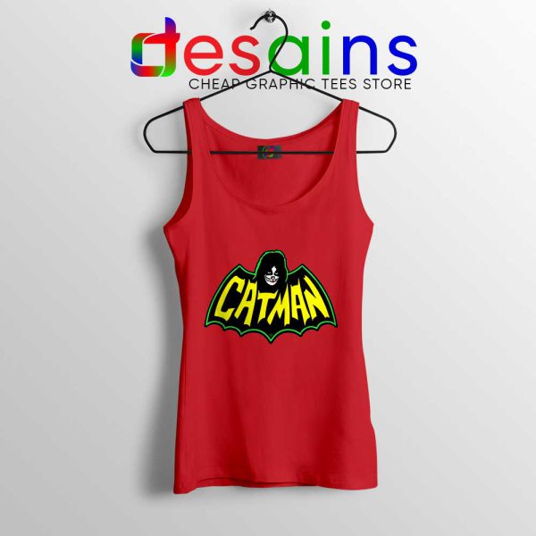 The Catman Peter Criss Red Tank Top Merch Kiss Band Tops