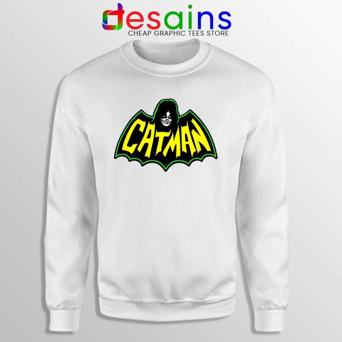 The Catman Peter Criss White Sweatshirt Kiss Band Sweaters
