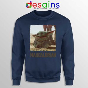 The Child Baby Yoda Star Wars Navy Sweatshirt The Mandalorian