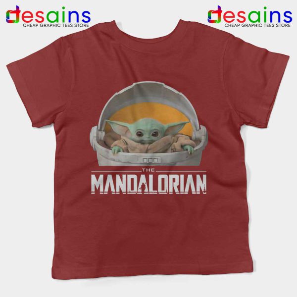 The Child Floating Pod Maroon Kids Tshirt Star Wars The Mandalorian Youth