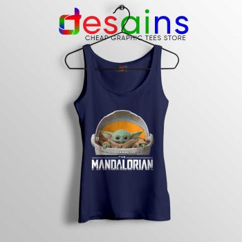 The Child Floating Pod Navy Tank Top Star Wars The Mandalorian Tops