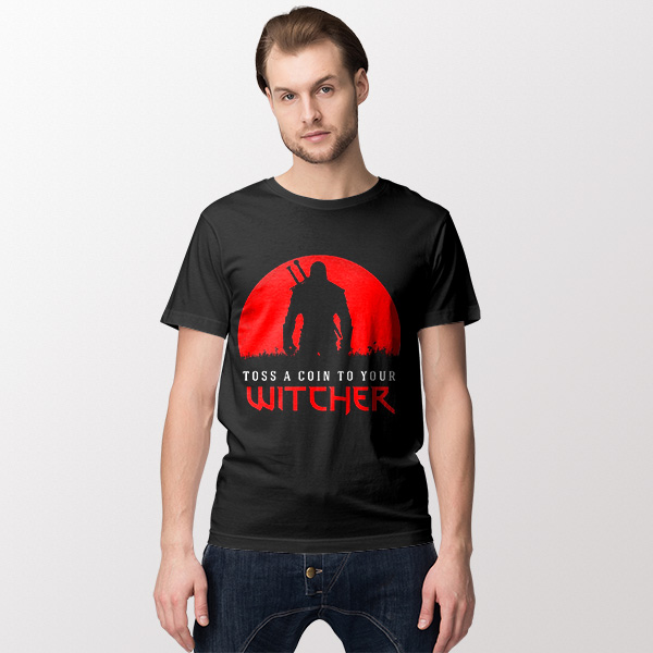 Toss A Coin to Your Witcher Tshirt Geralt of Rivia