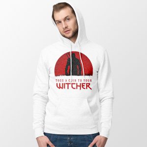 Toss A Coin to Your Witcher White Hoodie The Witcher Netflix TV Series