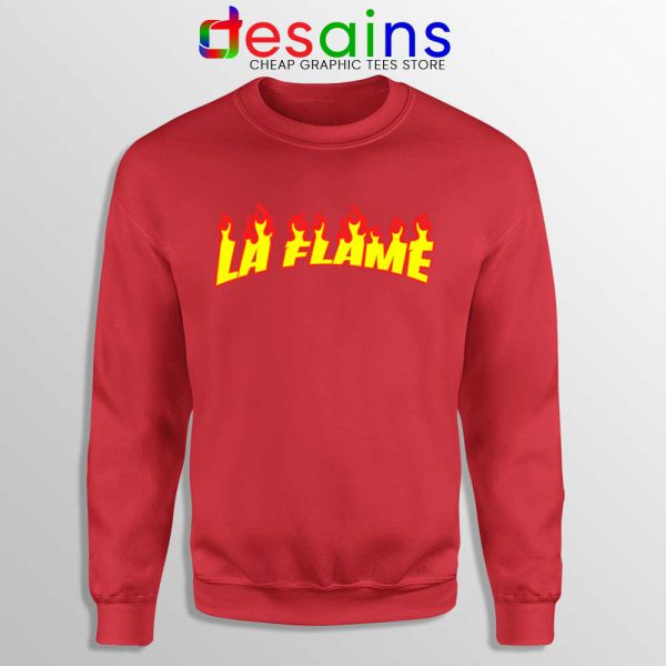 Travis Scott La Flame Red Sweatshirt Merch Travis Scott Sweaters