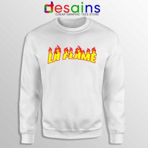 Travis Scott La Flame White Sweatshirt Merch Travis Scott Sweaters