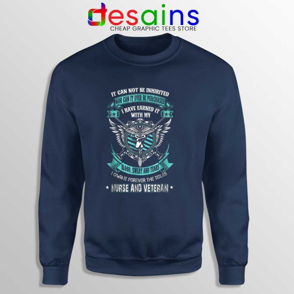 USA Nurse Veteran Navy Sweatshirt Veterans Day Gifts Sweater