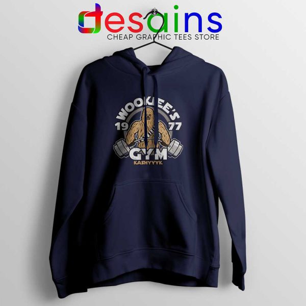 Wookiees Gym Navy Hoodie Star Wars Gym Hoodies S-2XL