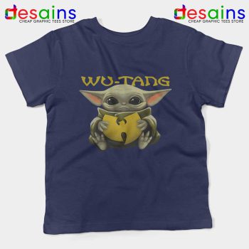 Wu Tang Clan Baby Yoda Navy Kids Tshirt The Child Youth Tees