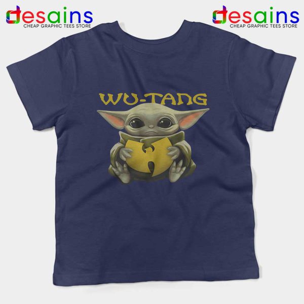 Wu Tang Clan Baby Yoda Navy Kids Tshirt The Child Youth Tees