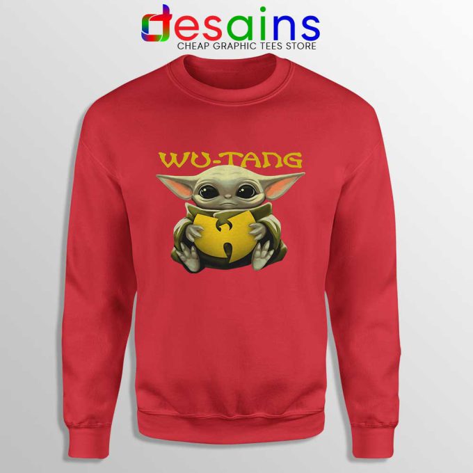 Wu Tang Clan Baby Yoda Red Sweatshirt The Child Sweater