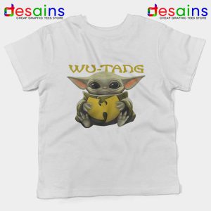 Wu Tang Clan Baby Yoda White Kids Tshirt The Child Youth